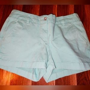 SOUTHERN Tide Leah Light Blue/Green Chino Shorts Size 2